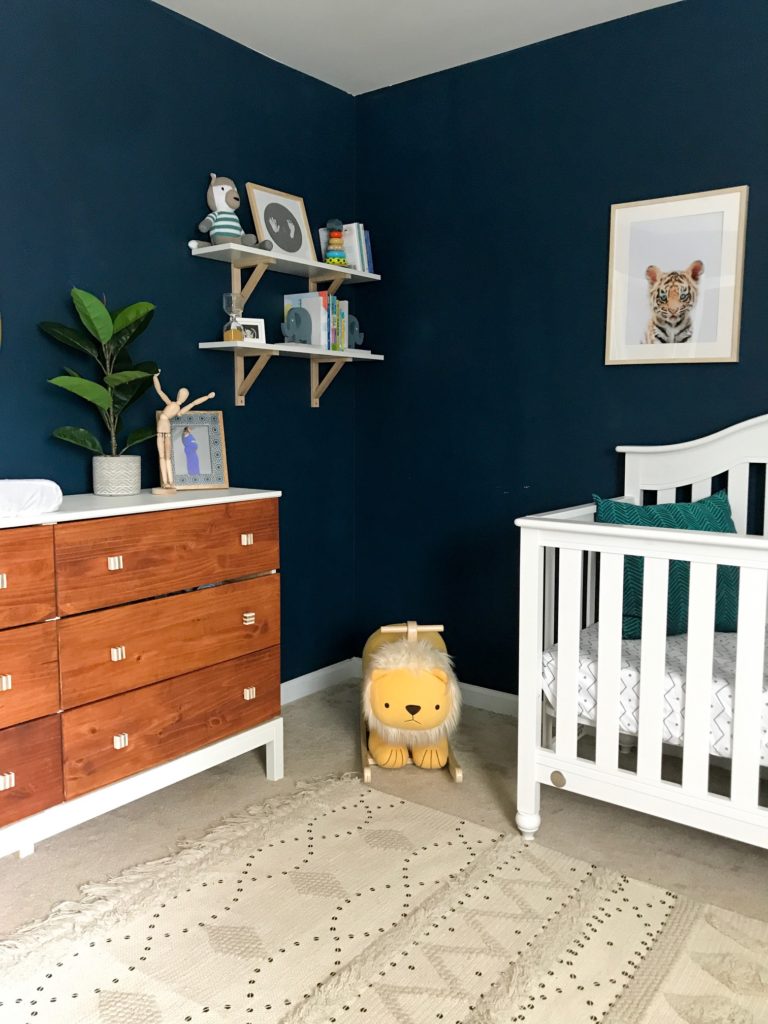 Nursery Reveal For Ezra Dark Blue Nursery For Baby Boy