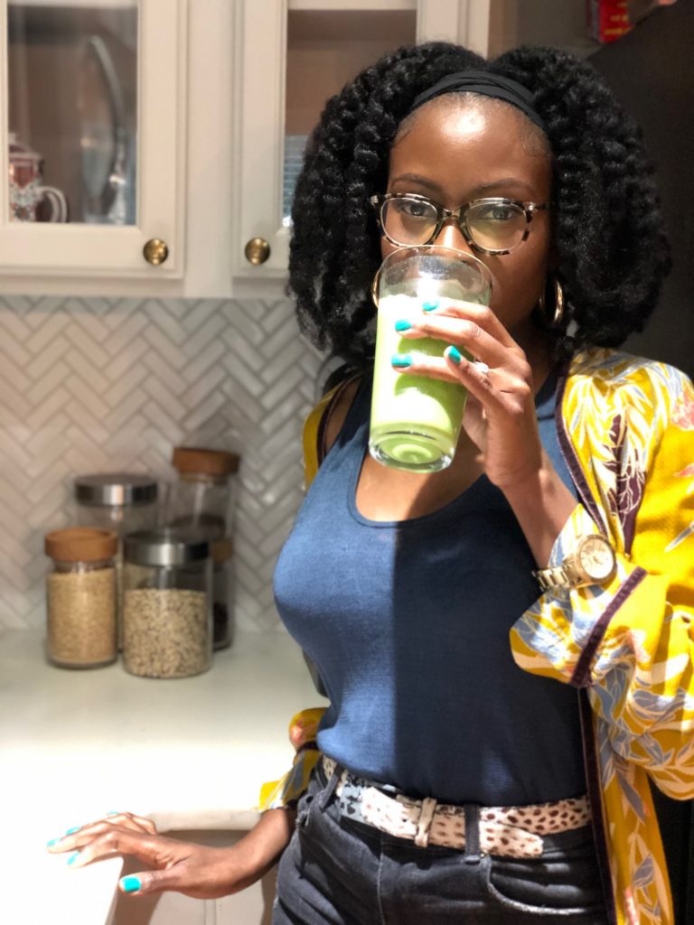 superfoods, green smoothie, herringbone tile, natural hair, breastfeeding 