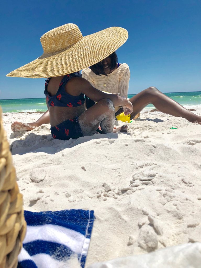 road trip, family vacation, highway 30A, beach town, Grayton Beach, white sand, turquoise water, family fun, toddler beach life, infant beach life, sand castles, beach fun