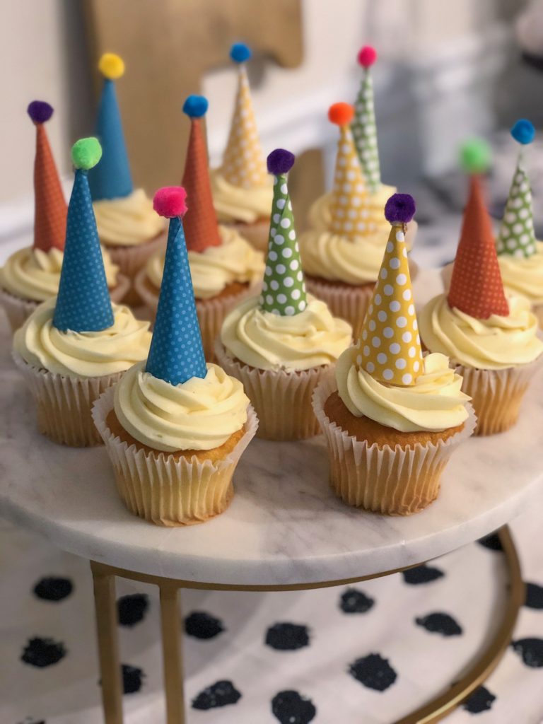 party hat cupcake topper 